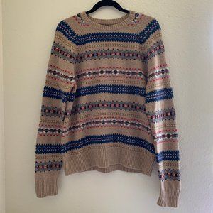 J. Crew | Tan multi-colored pullover